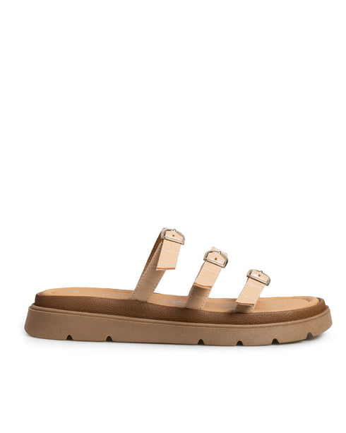 Sandalia Nude Chunky Tres Tiras 3154038